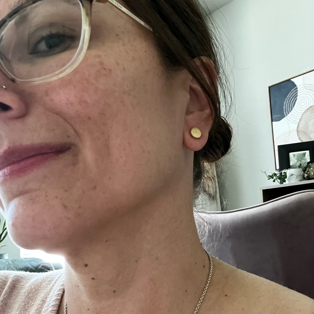 Brass Stud Earrings